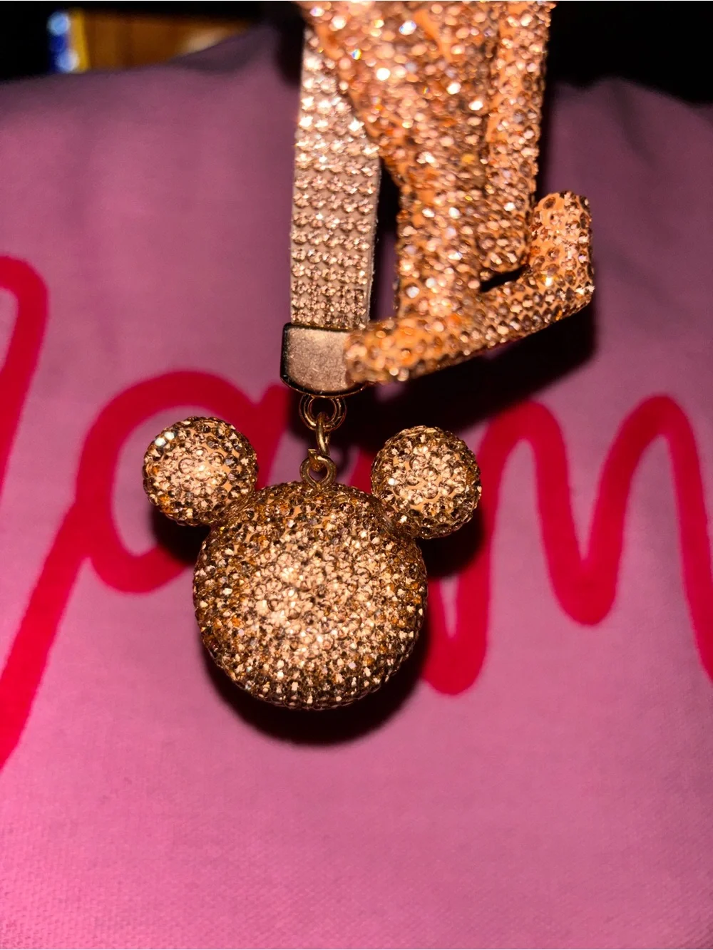 Bling Luxury Bag Charms | Crystal & Mouse Keychains in Rose Gold
